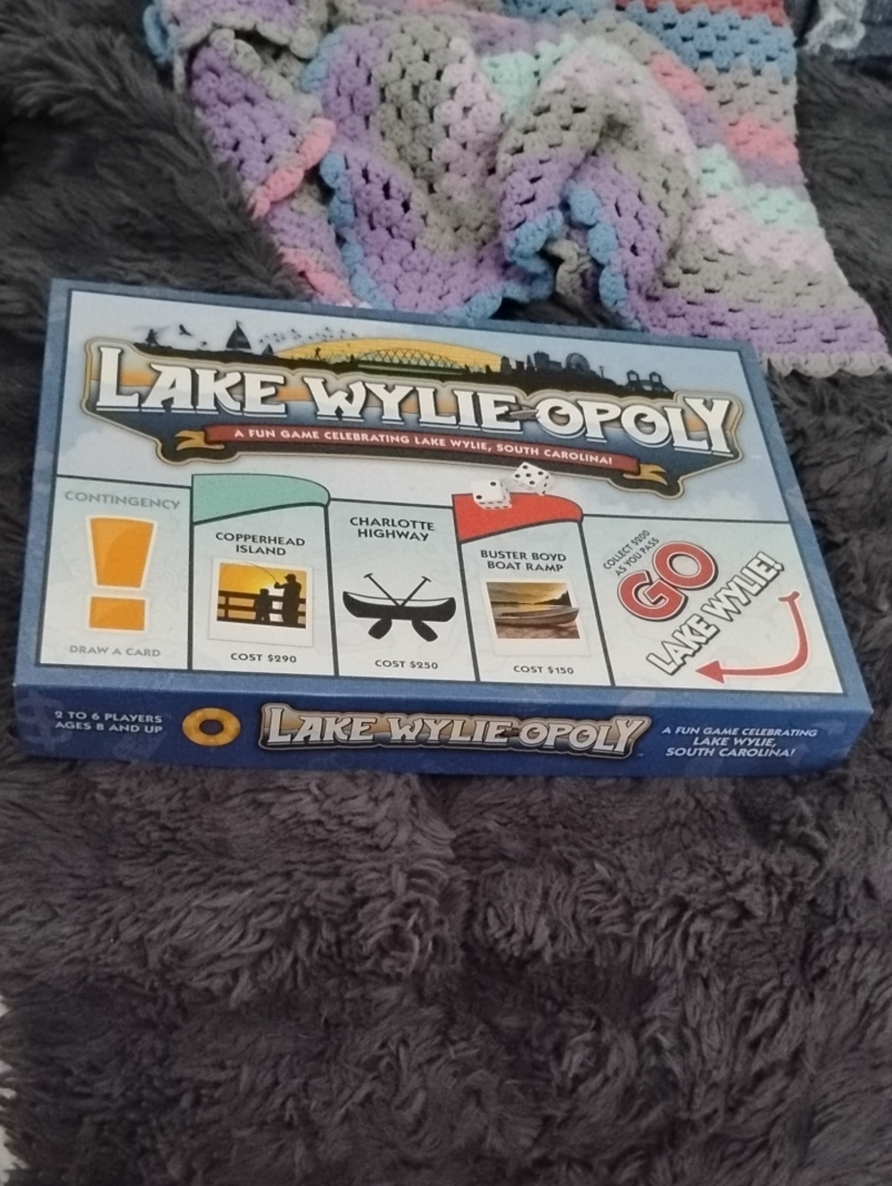 Lake Wylie-Opoly Board Game - Blue